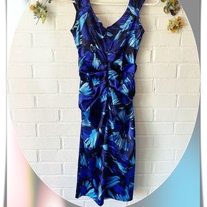 London Times Satin Formal Midi